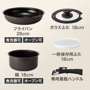 スピンコート取っ手がとれる5点セット