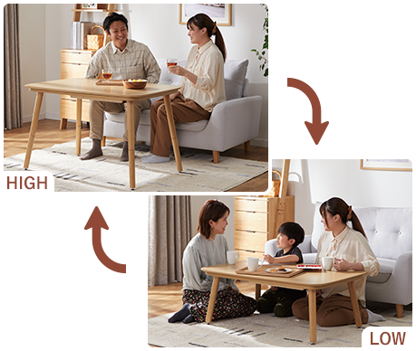 ニトリ　ライトウッド 長方形 こたつ　キズ汚れ無し おすすめのこたつ特集 | ニトリネット【公式】 家具・インテリア通販