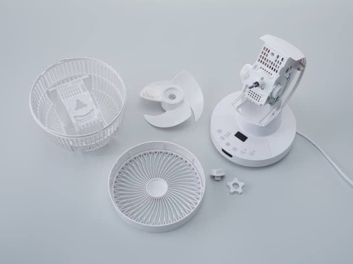 分解したサーキュレーターの画像