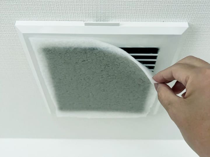 換気口にはフィルターをつけて対策