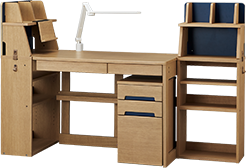 本棚を左右に分けて視界スッキリ