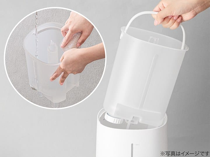 タンクを外して給水できるらく給水アロマ加湿器