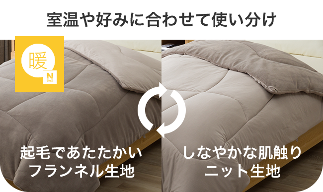 布団内の温度を快適にキープ