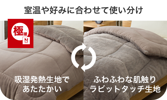 布団内の温度を快適にキープ