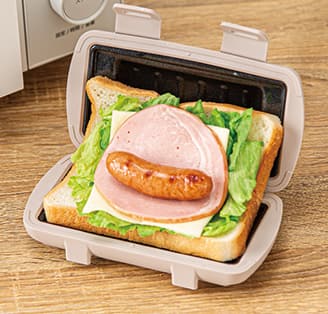 ハーフホットサンド ハムチーズレタスなど