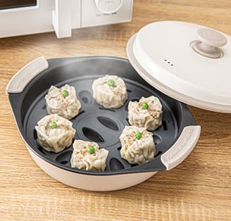 レンジグリル（深型）で焼売を蒸す