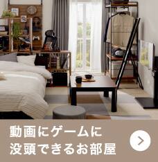 動画にゲームに没頭できるお部屋
