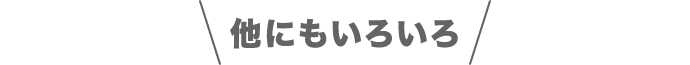 他にもいろいろ