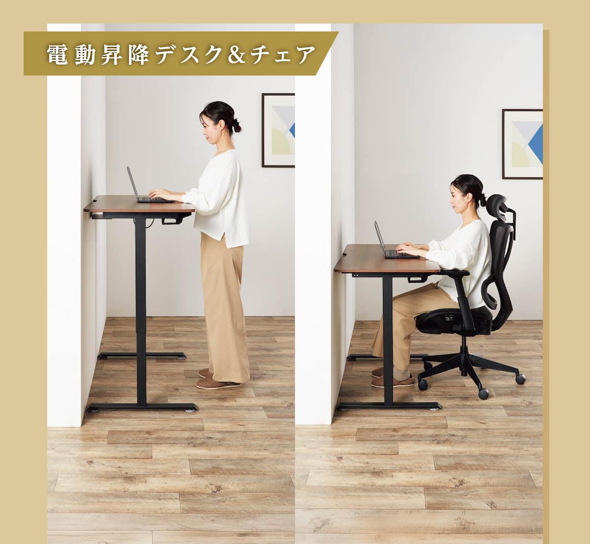 電動昇降デスク&チェア