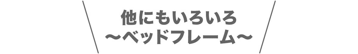 他にもいろいろ 〜ベッドフレーム〜