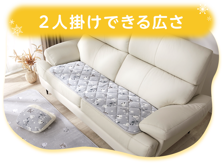 2人掛けできる広さ