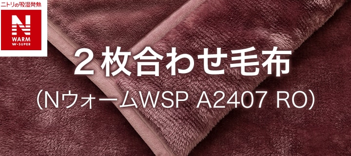 2枚合わせ毛布 (NウォームWSP A2407 RO)