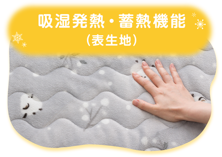 吸湿発熱・蓄熱機能 （表生地）