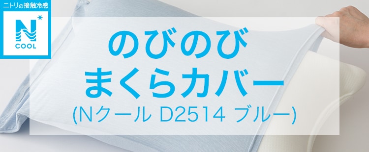 のびのびまくらカバー(Nクール D2514 ブルー)