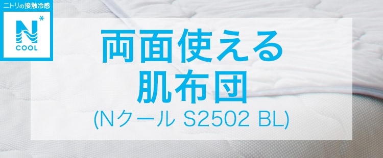 両面使える肌布団 (Nクール S2502 BL)