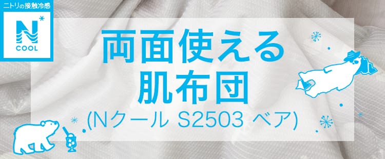 両面使える肌布団 (Nクール S2503 ベア)
