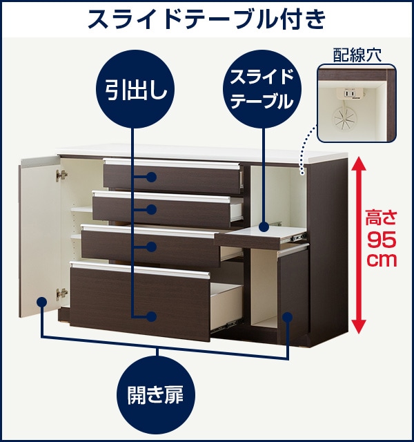 キッチンボード(レジューム 150TF-H/150)通販 | ニトリネット【公式】 家具・インテリア通販