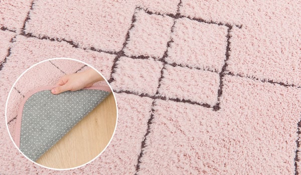 綿タッチカチオン染めラグ(120×180cmPF RO）