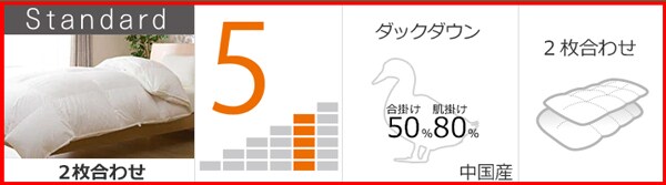 ニトリの羽毛ふとん・2枚合わせ