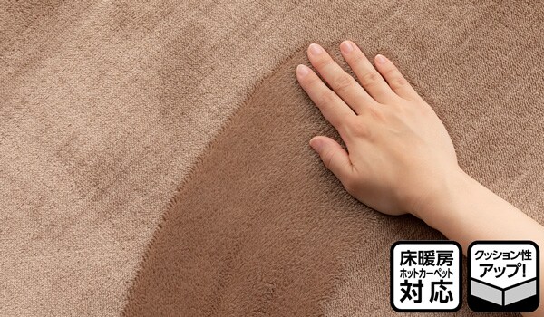 ふっくらウレタン入り 保湿+吸湿発熱+蓄熱ラグ(NW-SP n RW07)