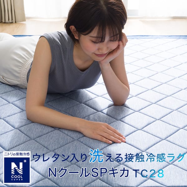 ウレタン入り洗える接触冷感ラグNV(NクールSPキカ TC28)