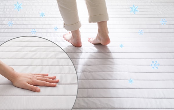 冷たさ長持ち「極」接触冷感 洗えるラグ(NクールWSP メッシュs)