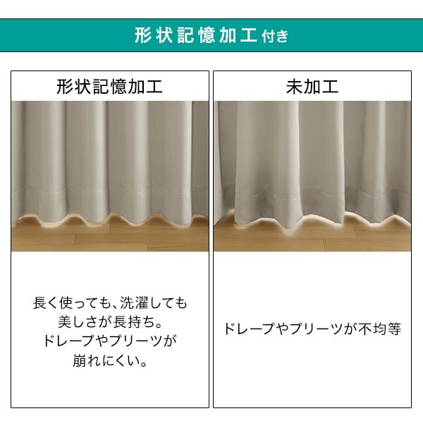 裏地付き 遮光2級・遮熱カーテン