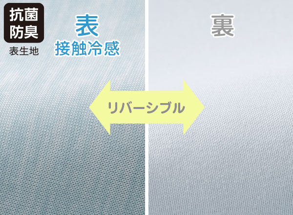 季節に合わせて使い方自由なリバーシブル
