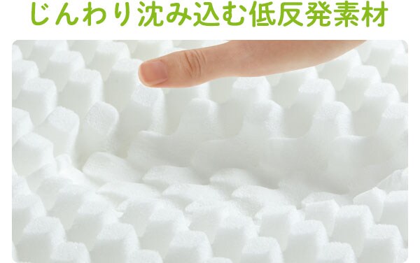じんわり沈み込む低反発素材