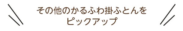 その他のかるふわ掛ふとんをピックアップ