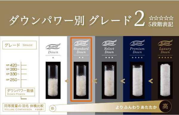 ダウンパワー別グレード2