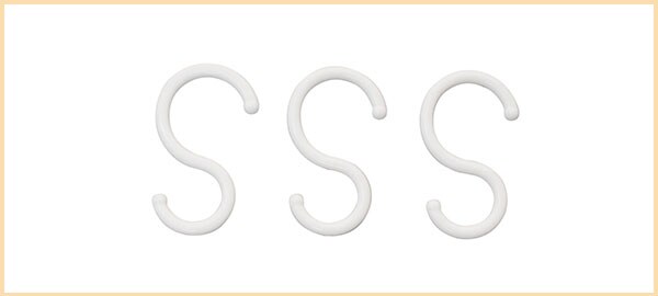 S字フック3個付がついています。