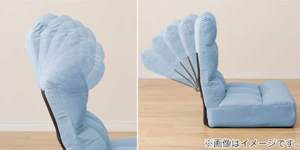 背もたれと頭部に リクライニング調節機能付き