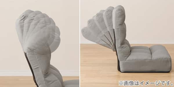 背もたれと頭部に リクライニング調節機能付き
