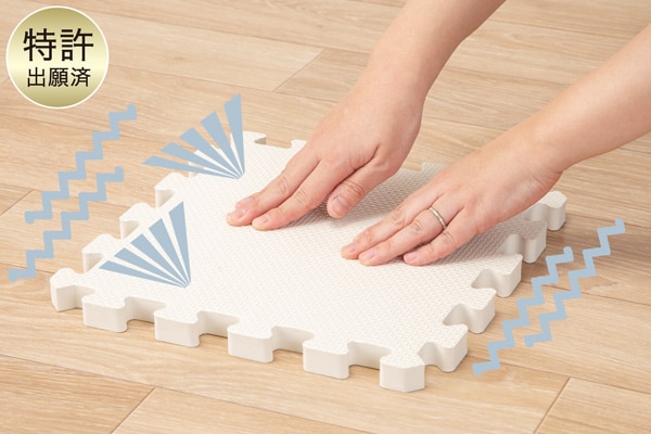 Nパズルマット 9枚 ふち付き　やわらか起毛タイプ（厚さ2cm・抗菌防臭）