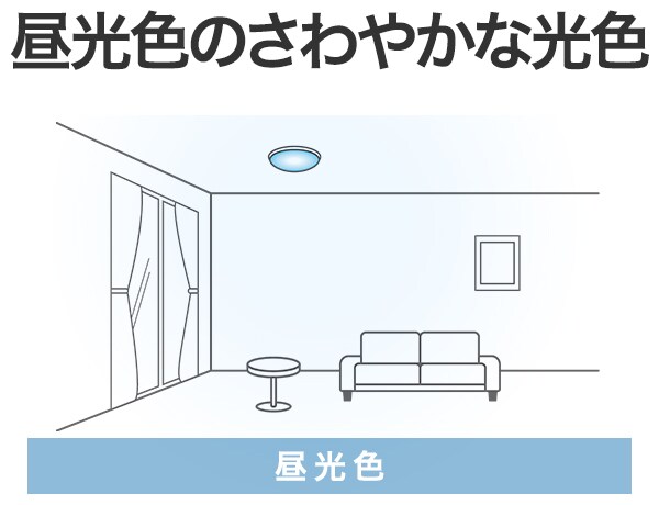 昼光色のさわやかな光色