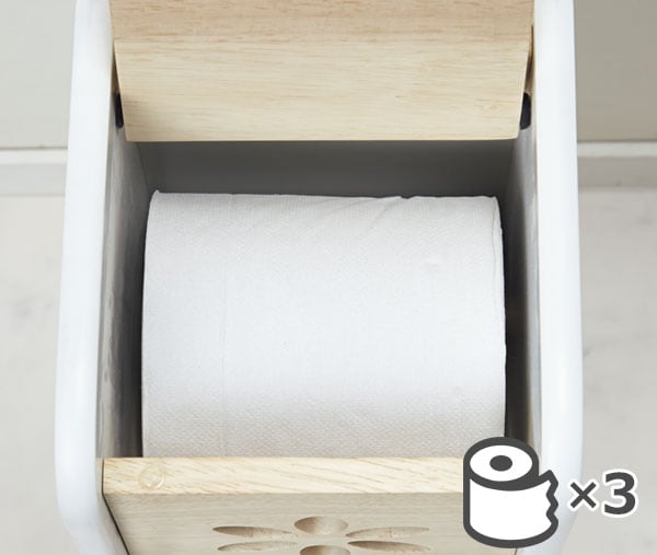天板をあけてロールを収納
