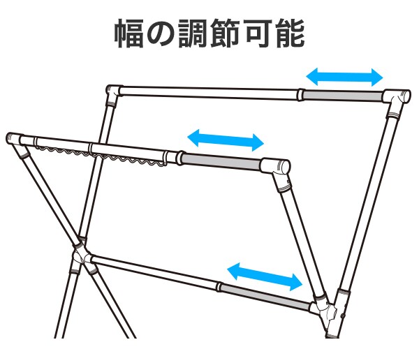 幅の調節可能