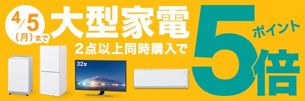 大型家電5倍ポイントキャンペーン
