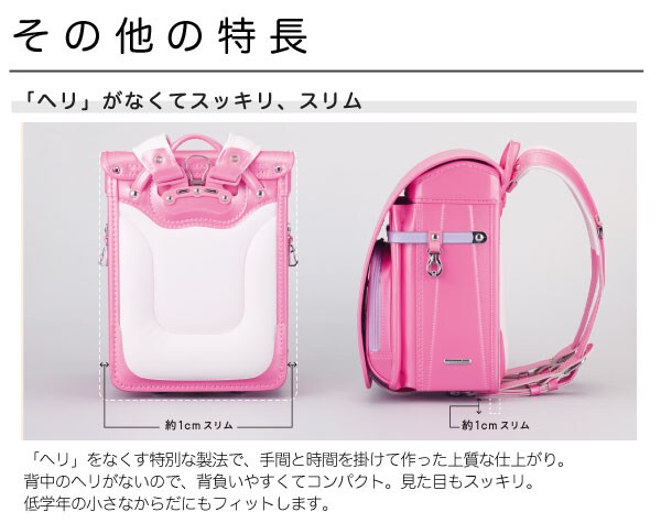 ヘリをなくし、スリムでコンパクト