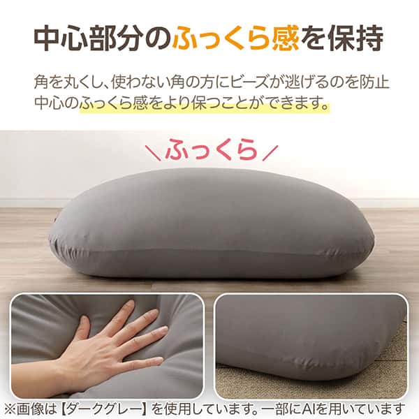 中央部分のふっくらを維持