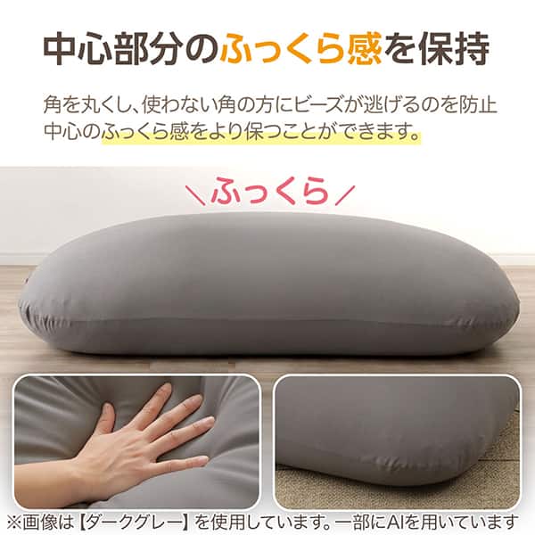 中央部分のふっくらを維持