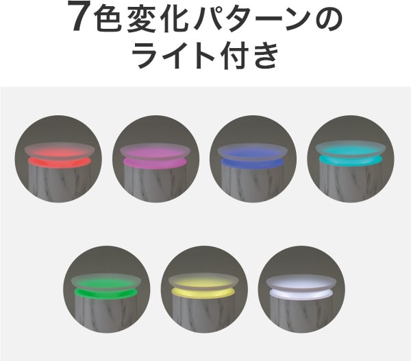 7色変化パターンのライト付き