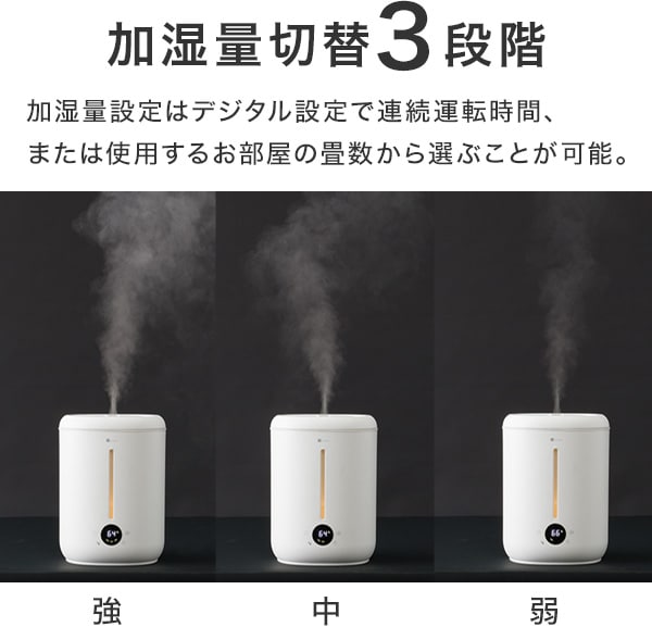 加湿量切替3段階