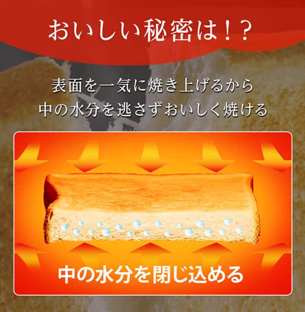 表面を一気に焼き上げるから中の水分を逃さずおいしく焼ける