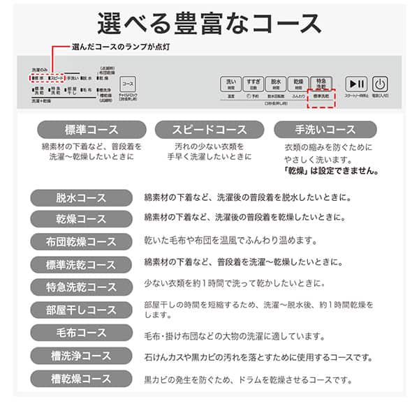 選べる豊富なコース