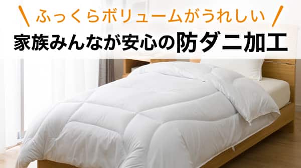 毎日に安心と清潔を。ほどよい厚さのスタンダード抗菌防臭掛ふとん