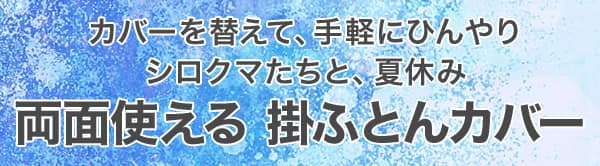 カバーを変えて、手軽にひんやり。シロクマたちと、夏休み