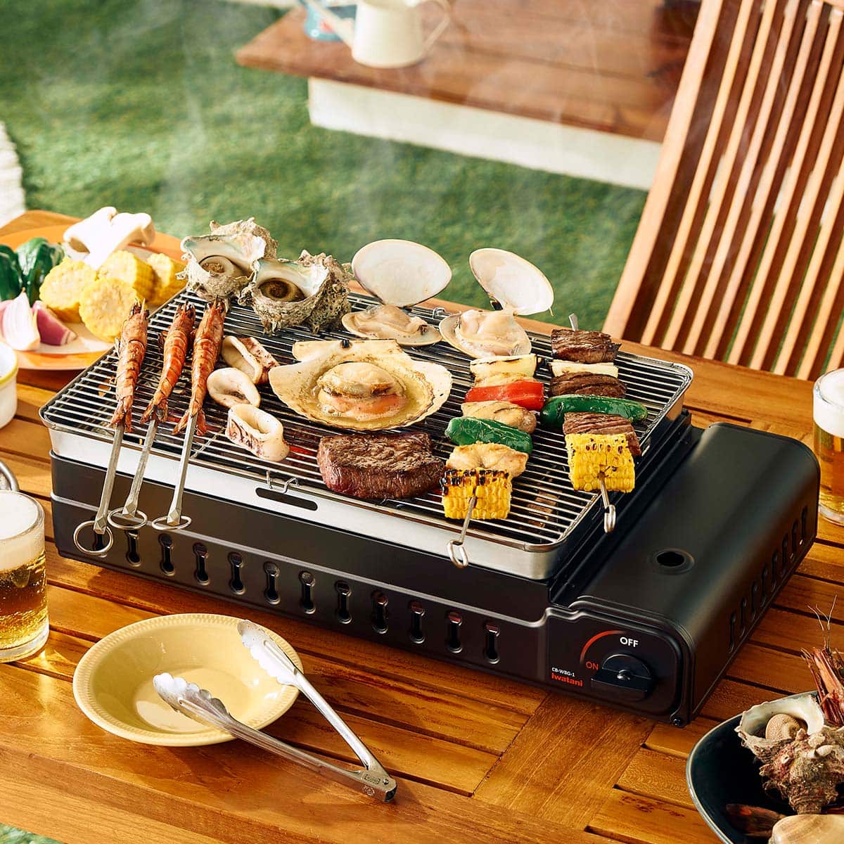 Iwatani カセットガス ワイドBBQグリル CB-WBG-1 | ニトリネット【公式