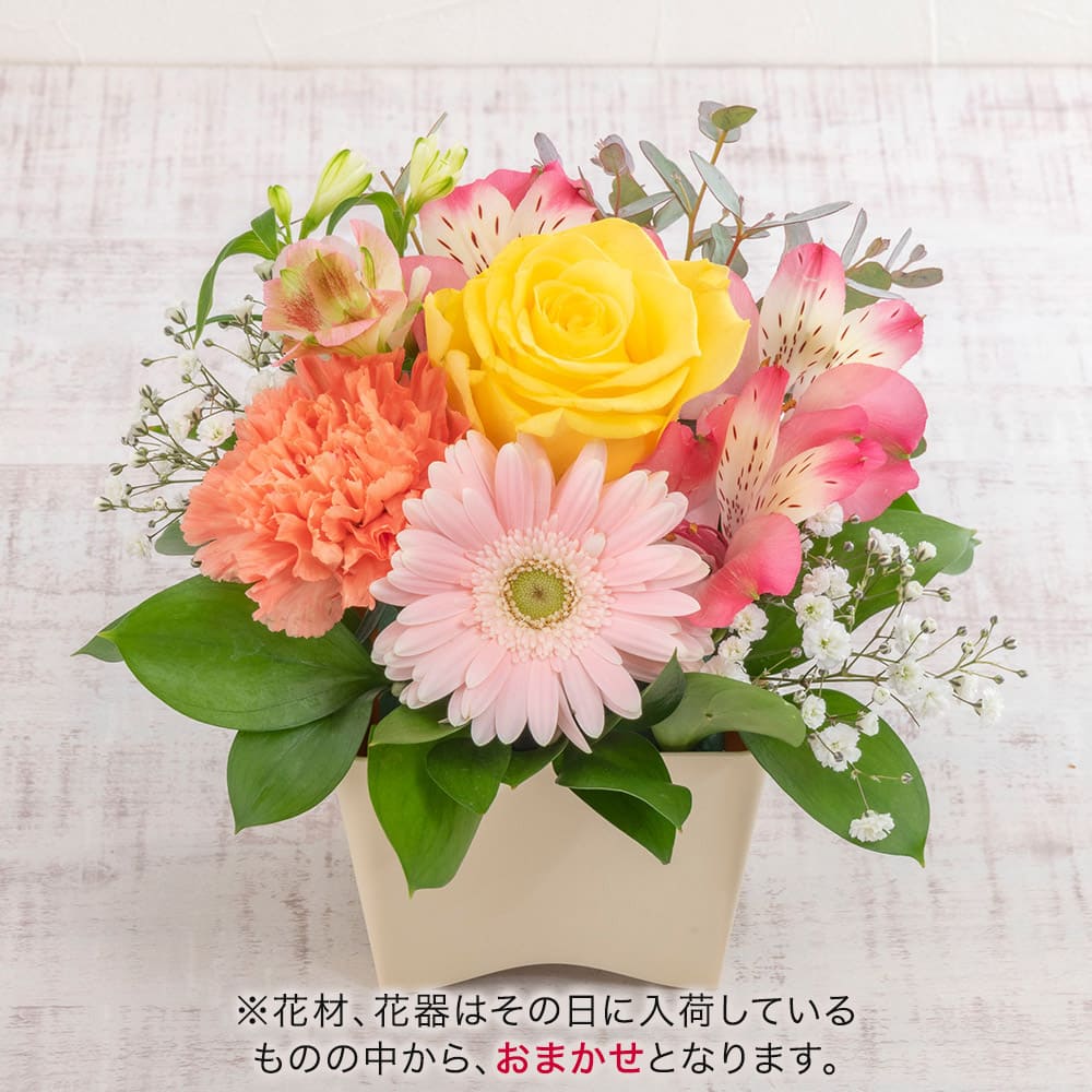 日比谷花壇 アレンジメント「おまかせ カラフル系」
